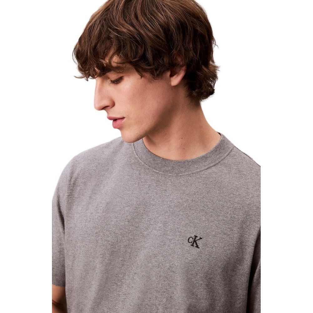CALVIN KLEIN JEANS MONOGRAM 20S EASY T-SHIRT ΜΠΛΟΥΖΑ ΑΝΔΡΙΚΗ GREY