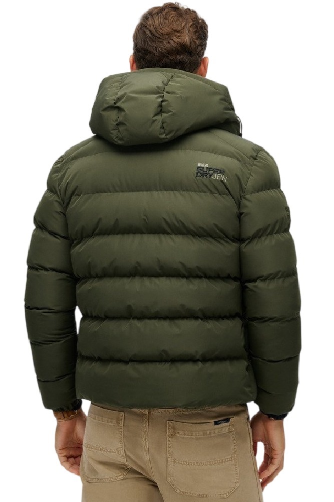 SUPERDRY D1 SDSW HOODED SPORTS PUFFER JACKET ΜΠΟΥΦΑΝ ΑΝΔΡΙΚΟ KHAKI