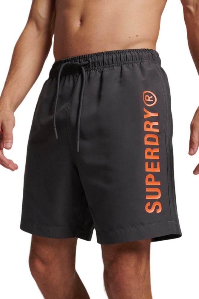 SUPERDRY D2 SDCD CODE CORE SPORT 17 INCH SWIM ΜΑΓΙΟ ΑΝΔΡΙΚΟ DARK GREY