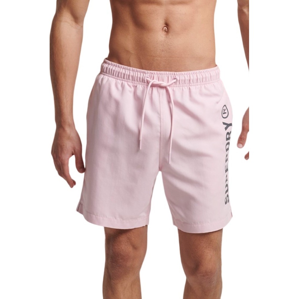 SUPERDRY D2 SDCD CODE CORE SPORT 17 INCH SWIM ΜΑΓΙΟ ΑΝΔΡΙΚΟ PINK