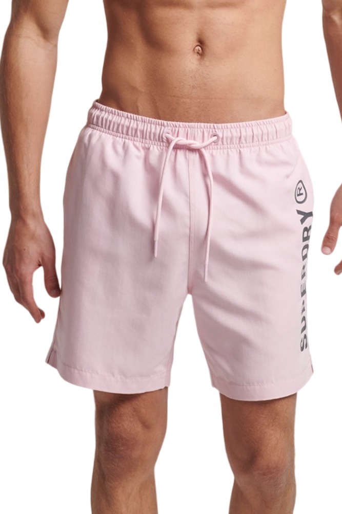 SUPERDRY D2 SDCD CODE CORE SPORT 17 INCH SWIM ΜΑΓΙΟ ΑΝΔΡΙΚΟ PINK