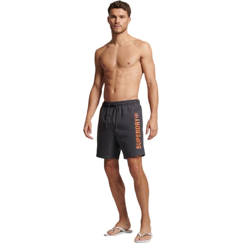 SUPERDRY D2 SDCD CODE CORE SPORT 17 INCH SWIM ΜΑΓΙΟ ΑΝΔΡΙΚΟ DARK GREY