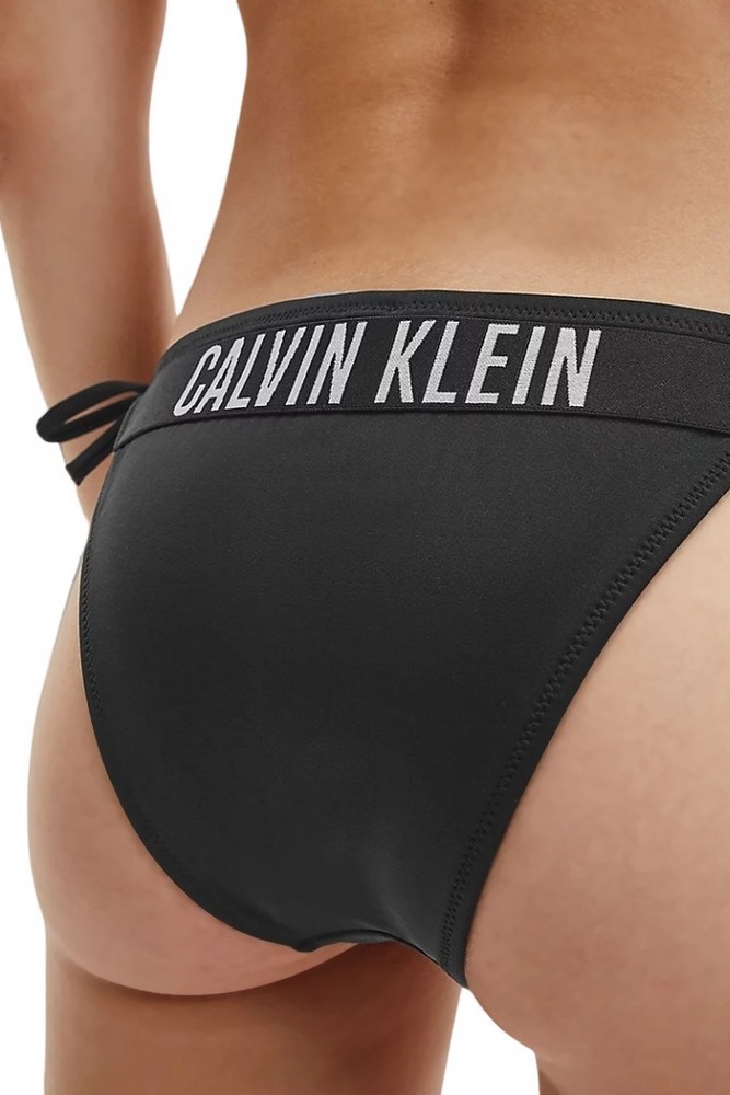 CALVIN KLEIN JEANS STRING SIDE TIE CHEEKY BIKINI ΜΑΓΙΟ ΓΥΝΑΙΚΕΙΟ BLACK