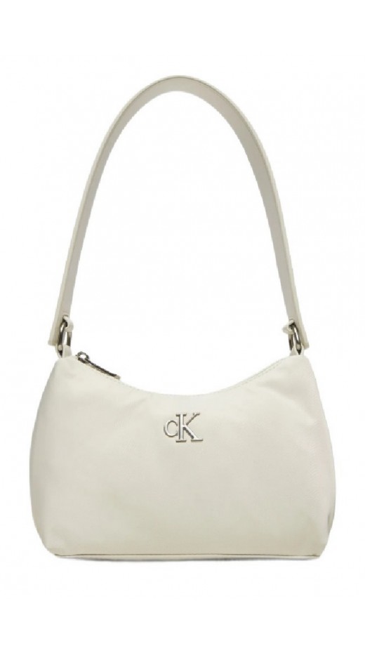 CALVIN KLEIN JEANS SLEEK NYLON SHOULDERBAG ΤΣΑΝΤΑ ΓΥΝΑΙΚΕΙΑ OFF WHITE