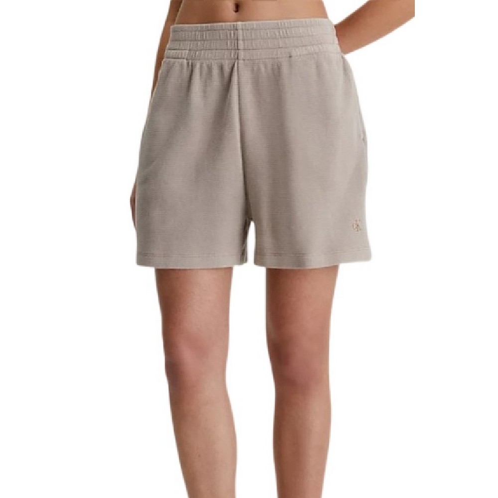 CALVIN KLEIN JEANS WAFFLE LOOSE SHORTS ΓΥΝΑΙΚΕΙΟ COFFEE