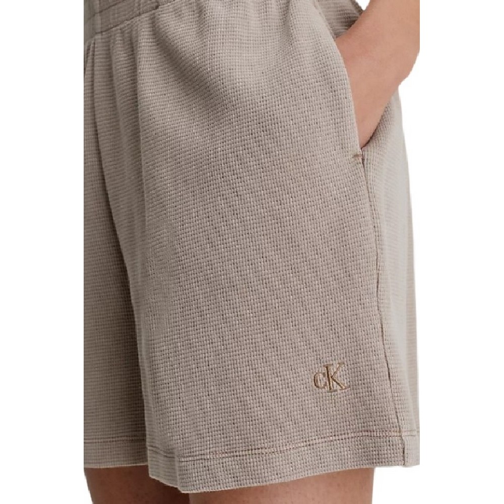 CALVIN KLEIN JEANS WAFFLE LOOSE SHORTS ΓΥΝΑΙΚΕΙΟ COFFEE