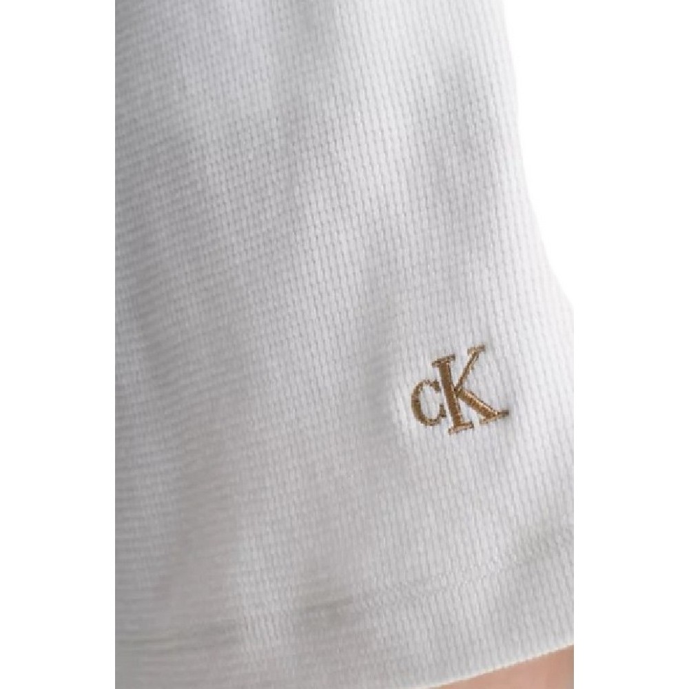 CALVIN KLEIN JEANS WAFFLE LOOSE SHORTS ΓΥΝΑΙΚΕΙΟ WHITE