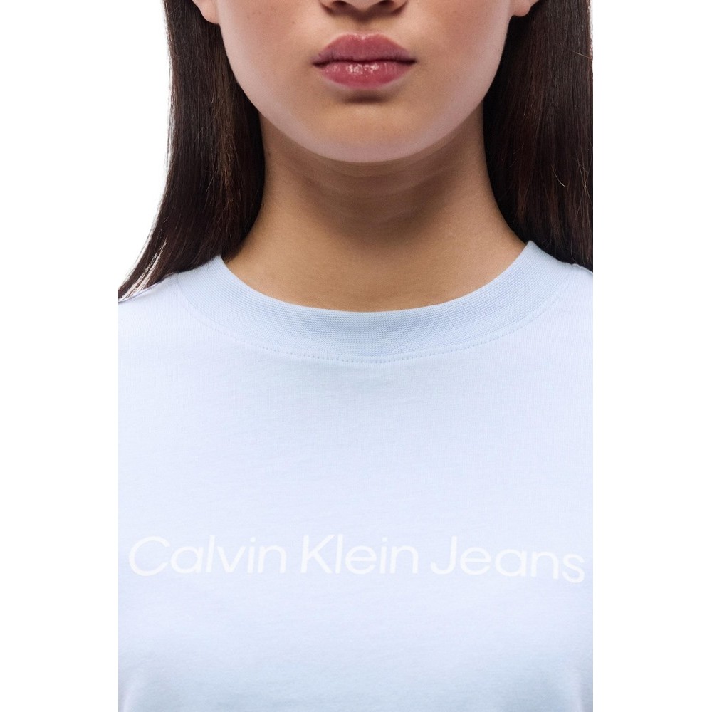 CALVIN KLEIN JEANS A INST LOGO CLASSIC TEE T-SHIRT ΜΠΛΟΥΖΑ ΓΥΝΑΙΚΕΙΑ CIEL