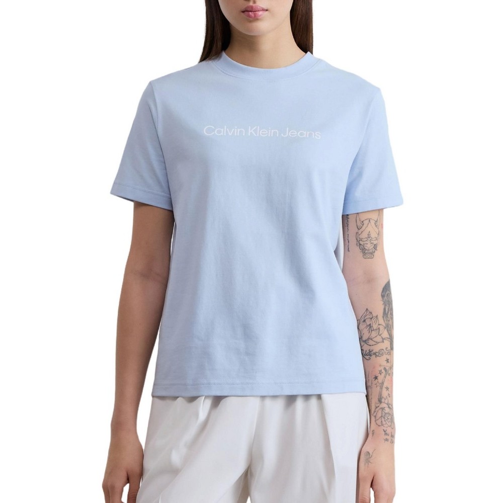 CALVIN KLEIN JEANS A INST LOGO CLASSIC TEE T-SHIRT ΜΠΛΟΥΖΑ ΓΥΝΑΙΚΕΙΑ CIEL