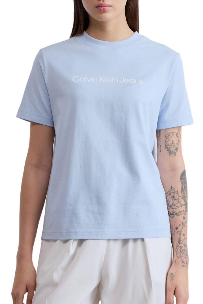 CALVIN KLEIN JEANS A INST LOGO CLASSIC TEE T-SHIRT ΜΠΛΟΥΖΑ ΓΥΝΑΙΚΕΙΑ CIEL