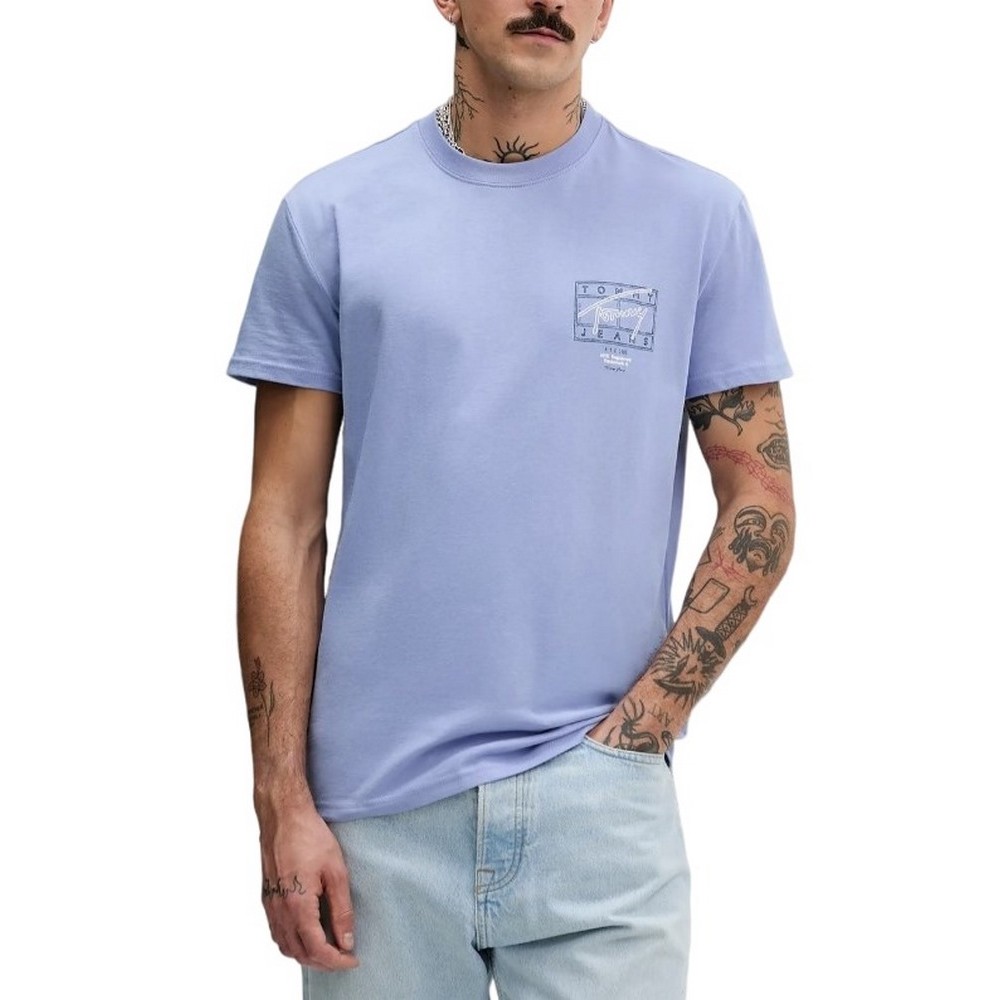 TOMMY JEANS REG SIGN SPRAY T-SHIRT ΜΠΛΟΥΖΑ ΑΝΔΡΙΚΗ CIEL