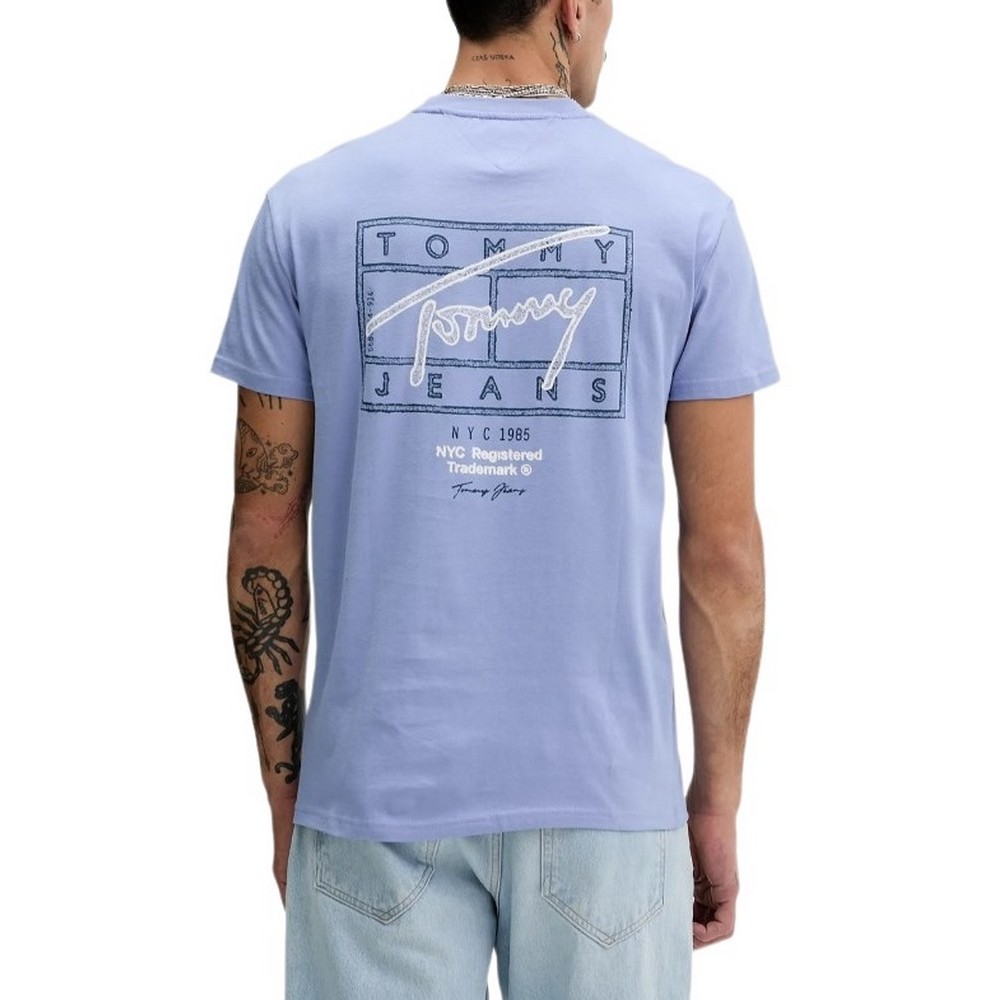 TOMMY JEANS REG SIGN SPRAY T-SHIRT ΜΠΛΟΥΖΑ ΑΝΔΡΙΚΗ CIEL