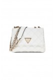 GUESS GIULLY MINI 2 COMP CNVRTBL FLP ΤΣΑΝΤΑ ΓΥΝΑΙΚΕΙΑ WHITE