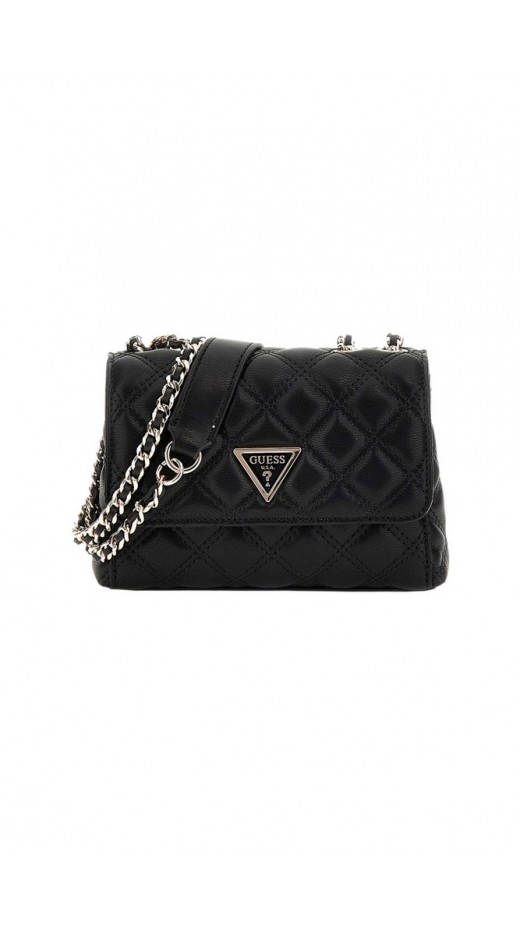 GUESS GIULLY MINI 2 COMP CNVRTBL FLP ΤΣΑΝΤΑ ΓΥΝΑΙΚΕΙΑ BLACK