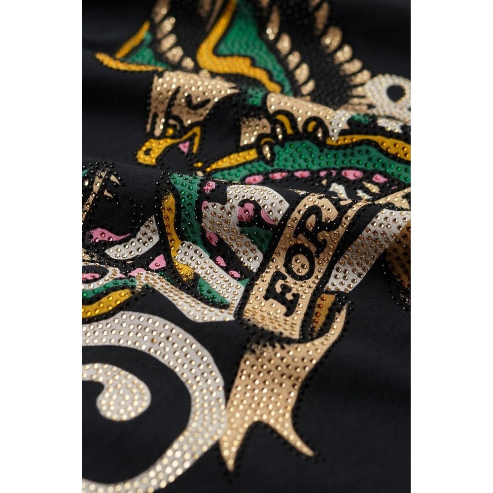 SUPERDRY D2 OVIN TATTOO SCRIPT GRAPHIC T-SHIRT ΜΠΛΟΥΖΑ ΓΥΝΑΙΚΕΙΑ BLACK