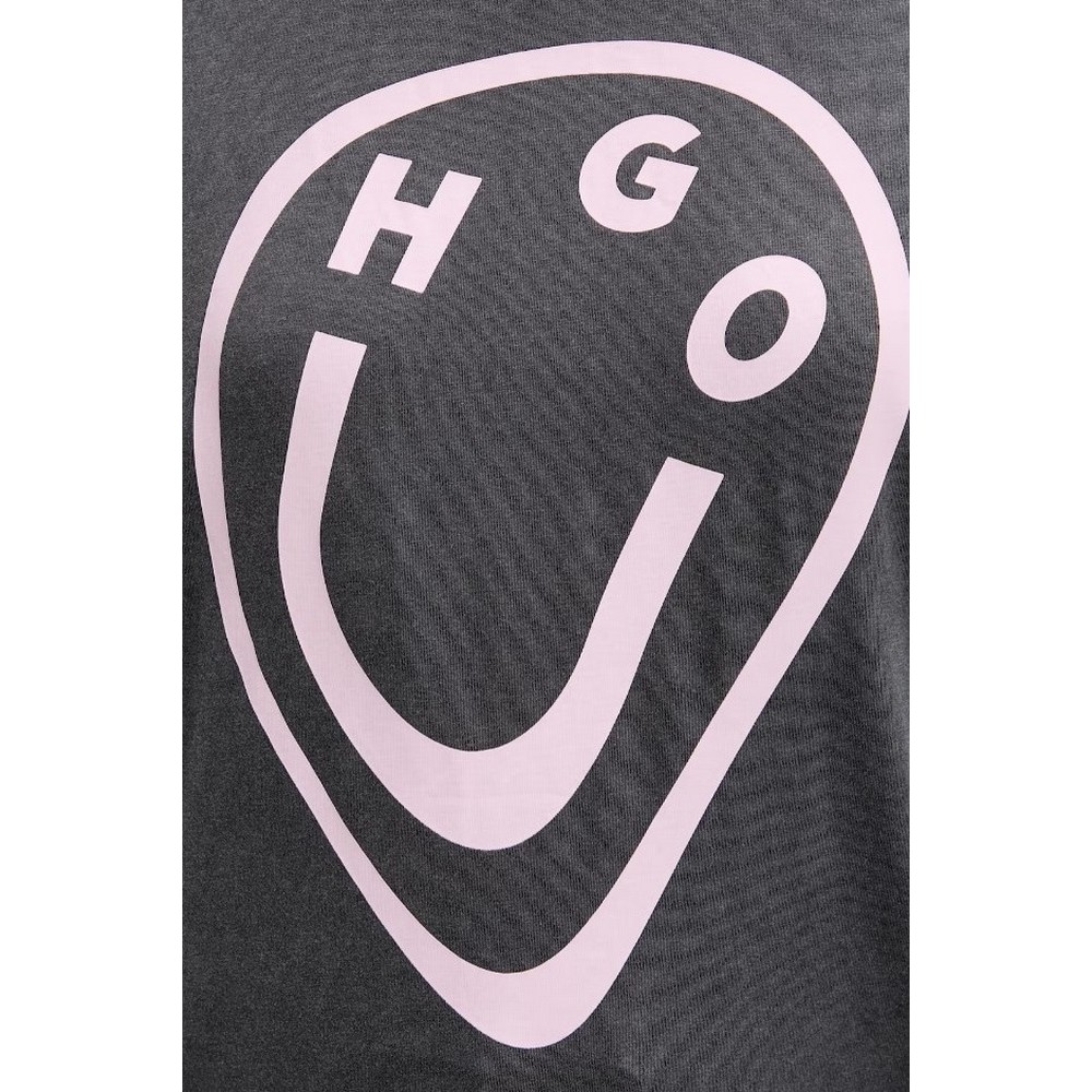 HUGO BOSS JERSEY OVERSIZED TEE B T-SHIRT ΜΠΛΟΥΖΑ ΓΥΝΑΙΚΕΙΑ DARK GREY