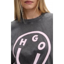 HUGO BOSS JERSEY OVERSIZED TEE B T-SHIRT ΜΠΛΟΥΖΑ ΓΥΝΑΙΚΕΙΑ DARK GREY
