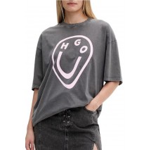 HUGO BOSS JERSEY OVERSIZED TEE B T-SHIRT ΜΠΛΟΥΖΑ ΓΥΝΑΙΚΕΙΑ DARK GREY