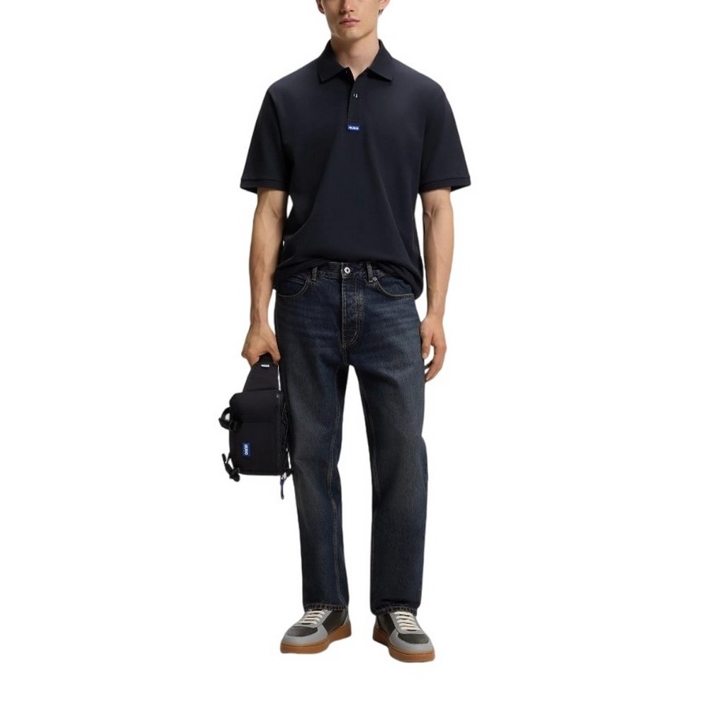 HUGO BOSS NOLITOS JERSEY POLO T-SHIRT ΜΠΛΟΥΖΑ ΑΝΔΡΙΚΗ NAVY