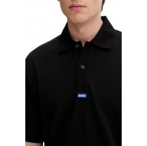 HUGO BOSS NOLITOS JERSEY POLO T-SHIRT ΜΠΛΟΥΖΑ ΑΝΔΡΙΚΗ BLACK