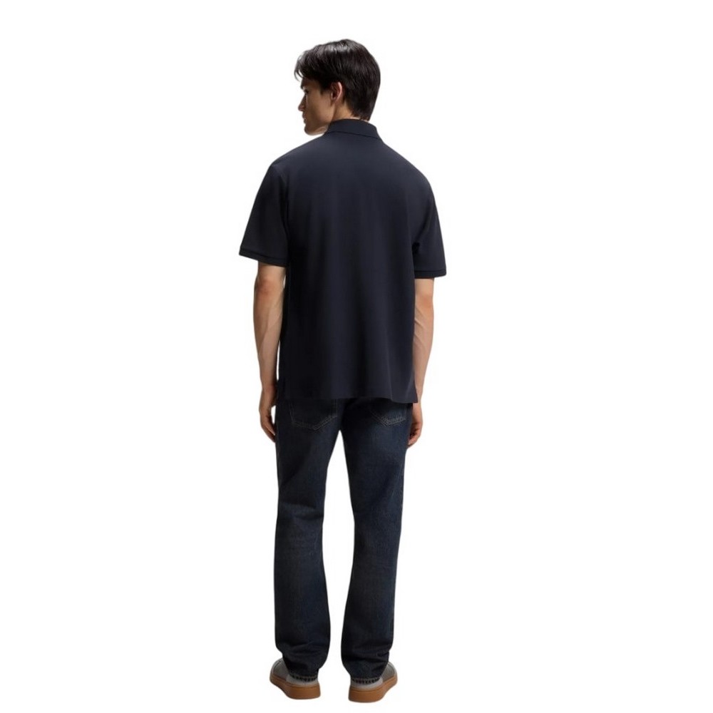 HUGO BOSS NOLITOS JERSEY POLO T-SHIRT ΜΠΛΟΥΖΑ ΑΝΔΡΙΚΗ NAVY