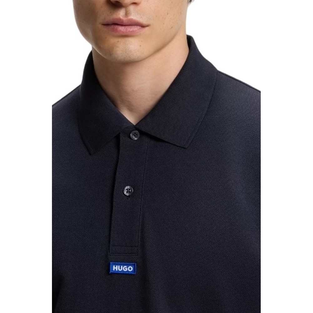 HUGO BOSS NOLITOS JERSEY POLO T-SHIRT ΜΠΛΟΥΖΑ ΑΝΔΡΙΚΗ NAVY