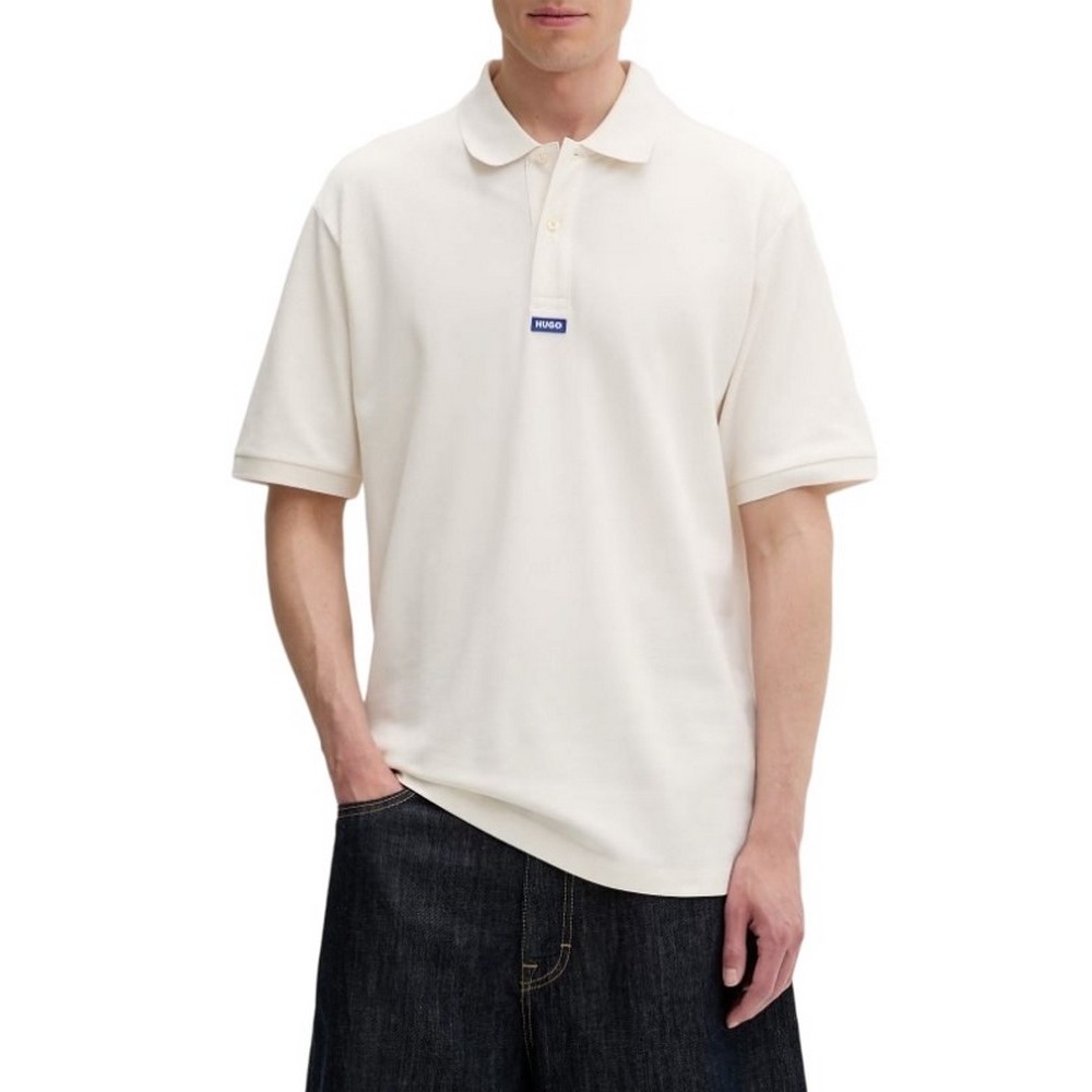 HUGO BOSS NOLITOS JERSEY POLO T-SHIRT ΜΠΛΟΥΖΑ ΑΝΔΡΙΚΗ WHITE