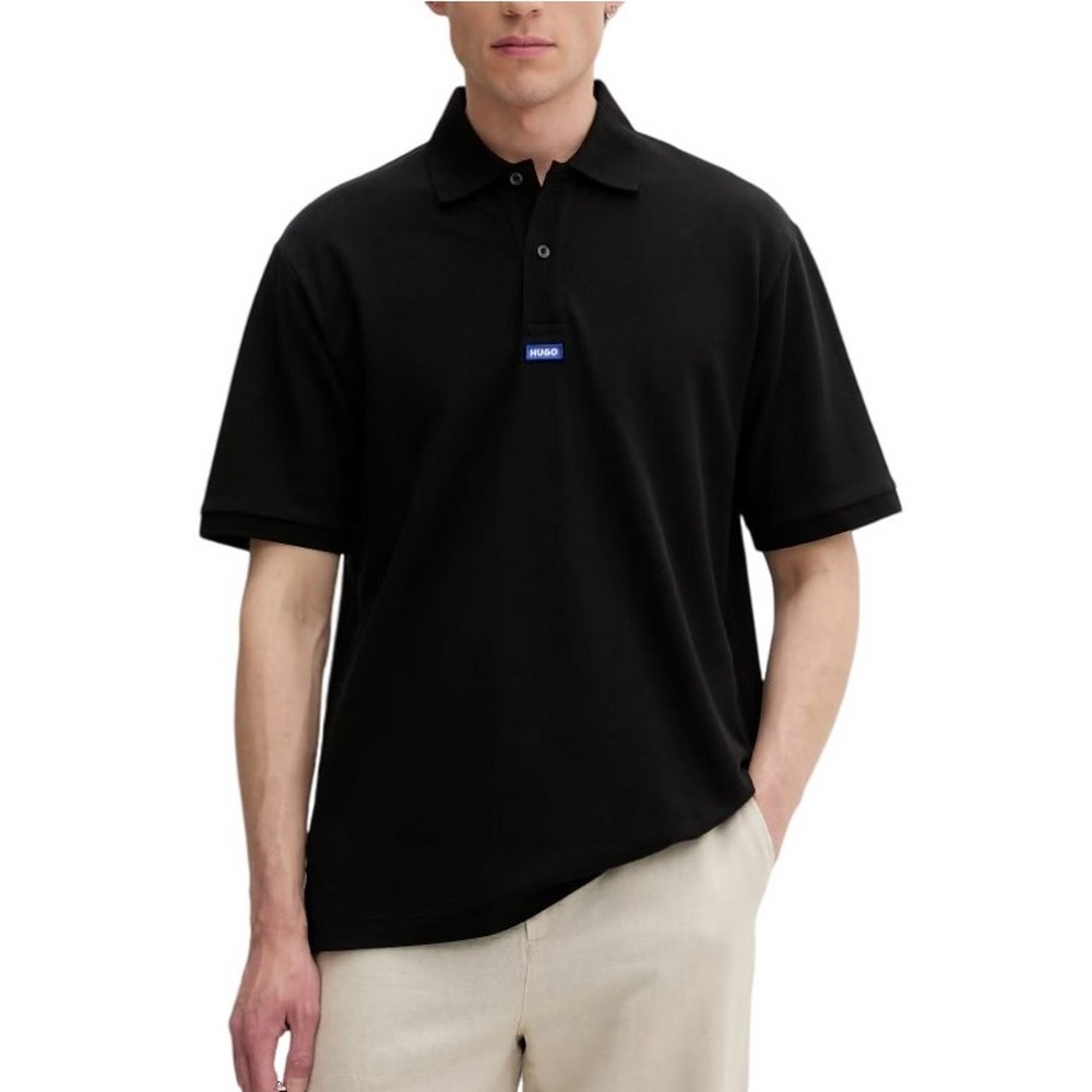 HUGO BOSS NOLITOS JERSEY POLO T-SHIRT ΜΠΛΟΥΖΑ ΑΝΔΡΙΚΗ BLACK