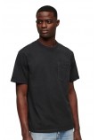 SUPERDRY CONTRAST STITCH POCKET T-SHIRT ΜΠΛΟΥΖΑ ΑΝΔΡΙΚΗ WASHED BLACK