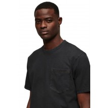 SUPERDRY CONTRAST STITCH POCKET T-SHIRT ΜΠΛΟΥΖΑ ΑΝΔΡΙΚΗ WASHED BLACK