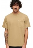 SUPERDRY CONTRAST STITCH POCKET T-SHIRT ΜΠΛΟΥΖΑ ΑΝΔΡΙΚΗ CAPPUCCINO