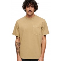 SUPERDRY CONTRAST STITCH POCKET T-SHIRT ΜΠΛΟΥΖΑ ΑΝΔΡΙΚΗ CAPPUCCINO