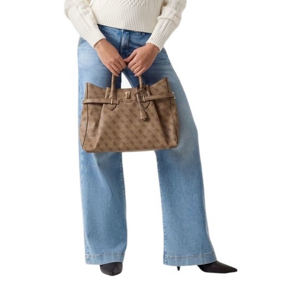 GUESS YESBA GIRLFRIEND SATCHEL ΤΣΑΝΤΑ ΓΥΝΑΙΚΕΙΑ LATTE