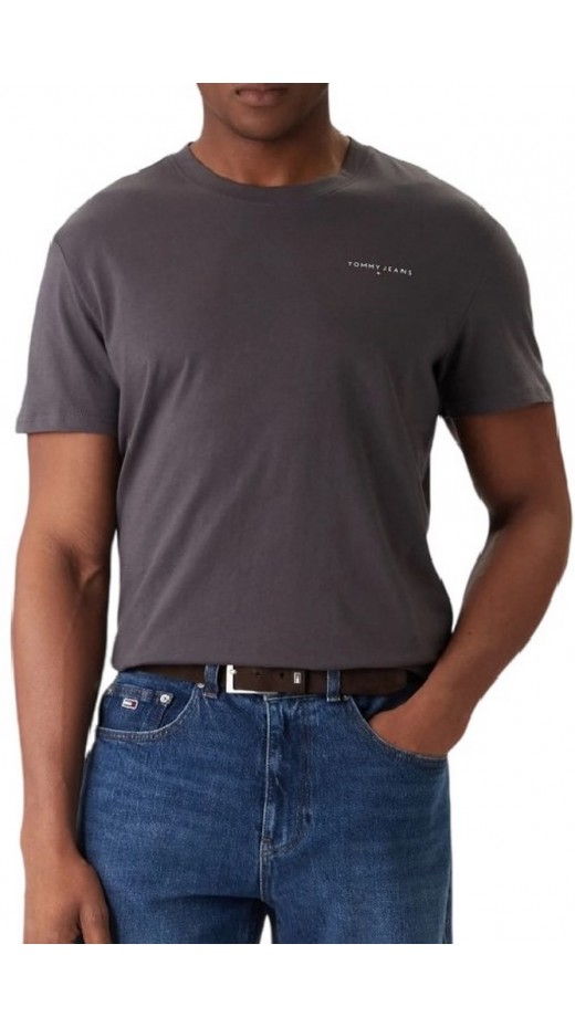 TOMMY JEANS SLIM LINEAR CHEST TEET-SHIRT ΜΠΛΟΥΖΑ ΑΝΔΡΙΚΗ WASHED BLACK