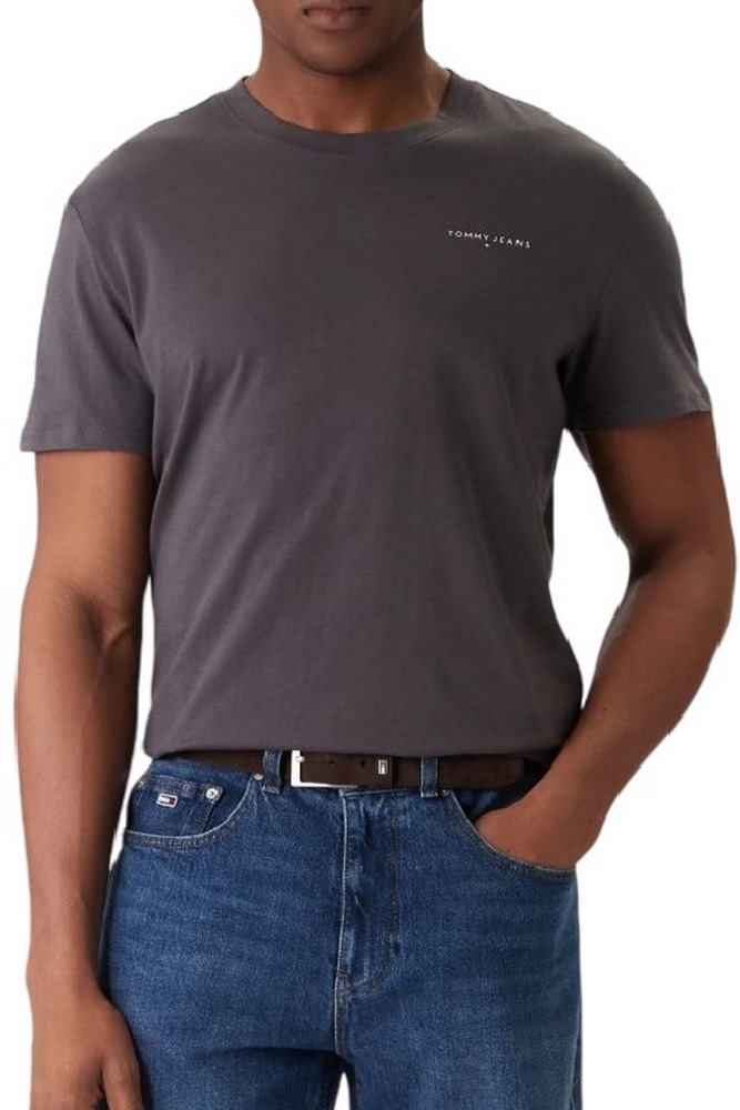 TOMMY JEANS SLIM LINEAR CHEST TEET-SHIRT ΜΠΛΟΥΖΑ ΑΝΔΡΙΚΗ WASHED BLACK