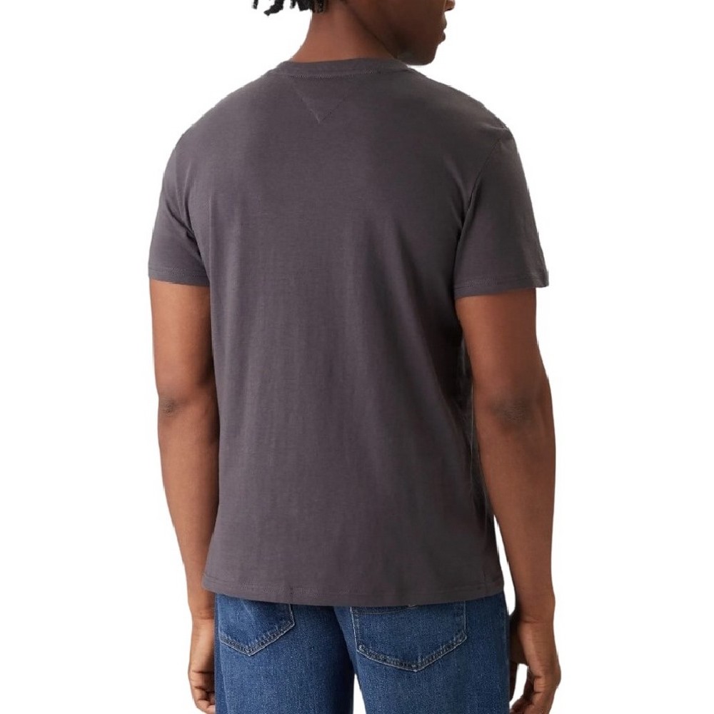 TOMMY JEANS SLIM LINEAR CHEST TEET-SHIRT ΜΠΛΟΥΖΑ ΑΝΔΡΙΚΗ WASHED BLACK