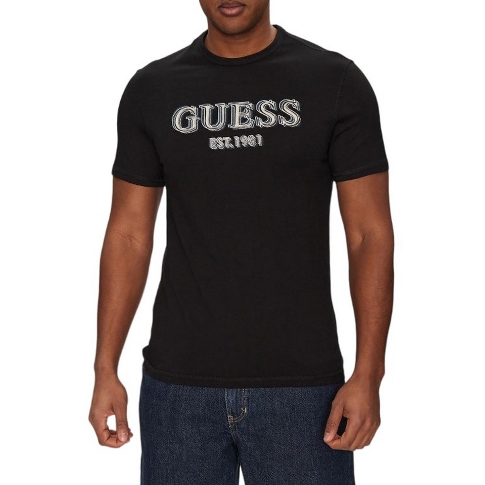 GUESS LOGO TEE T-SHIRT ΜΠΛΟΥΖΑ ΑΝΔΡΙΚΗ BLACK