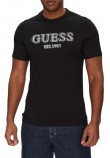GUESS LOGO TEE T-SHIRT ΜΠΛΟΥΖΑ ΑΝΔΡΙΚΗ BLACK