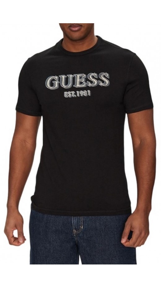 GUESS LOGO TEE T-SHIRT ΜΠΛΟΥΖΑ ΑΝΔΡΙΚΗ BLACK
