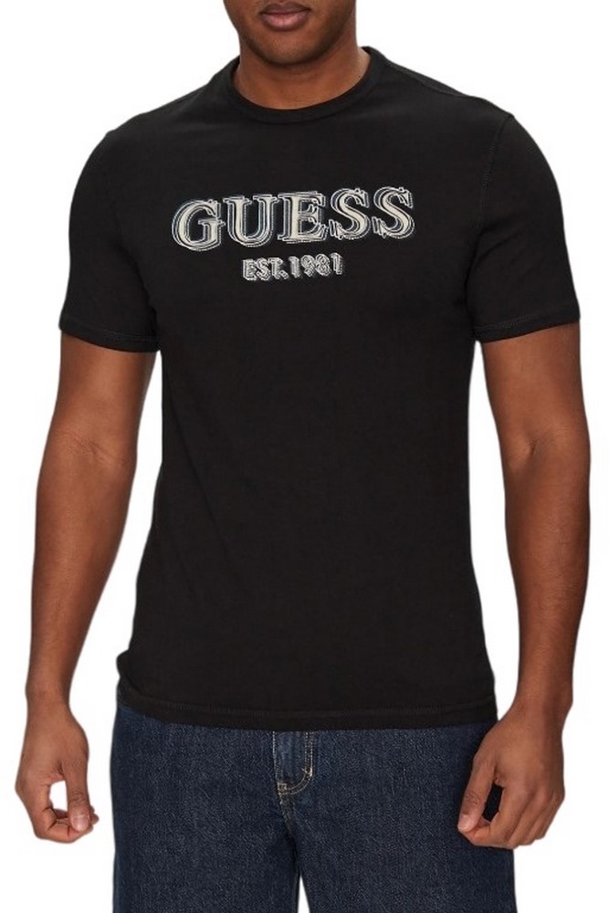 GUESS LOGO TEE T-SHIRT ΜΠΛΟΥΖΑ ΑΝΔΡΙΚΗ BLACK