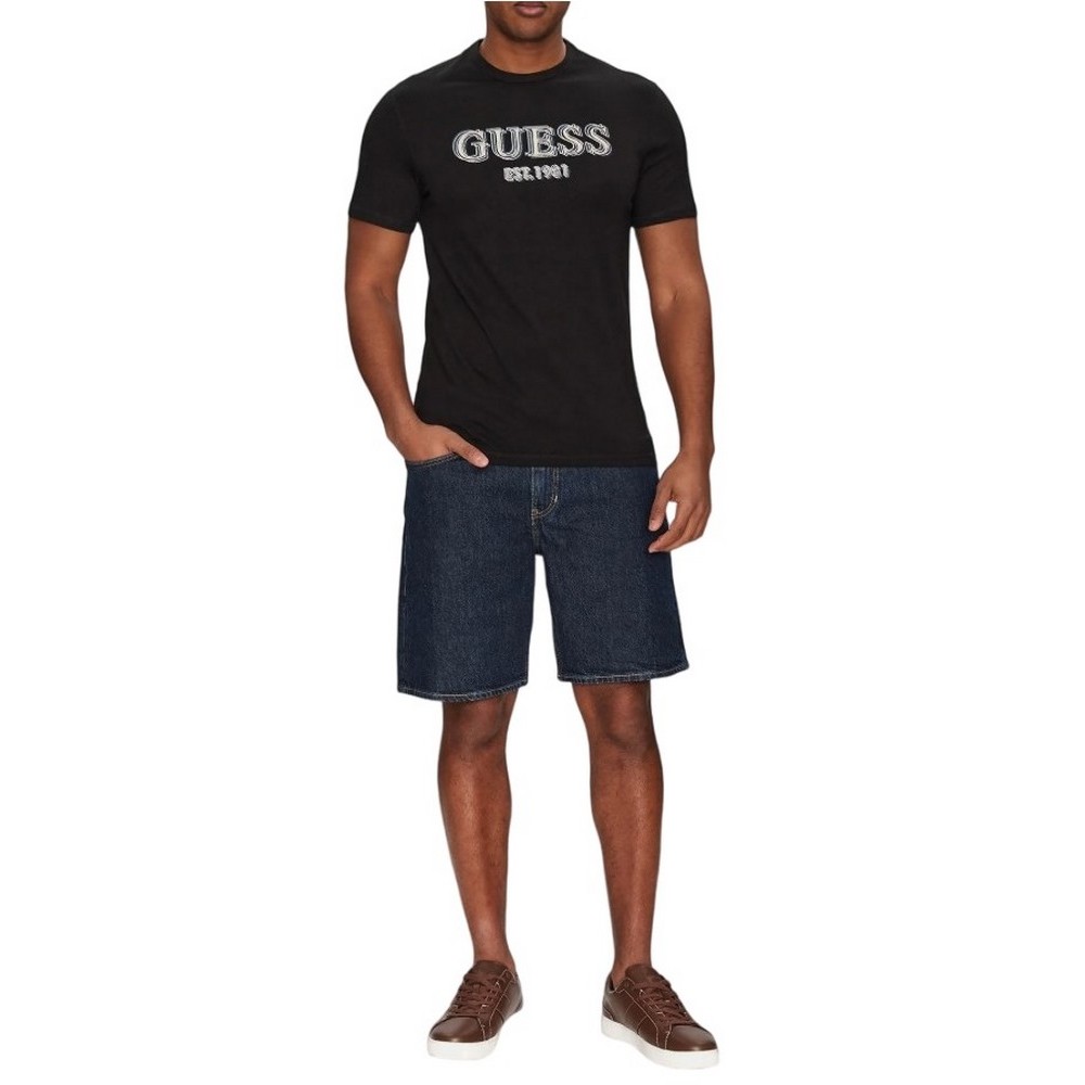 GUESS LOGO TEE T-SHIRT ΜΠΛΟΥΖΑ ΑΝΔΡΙΚΗ BLACK