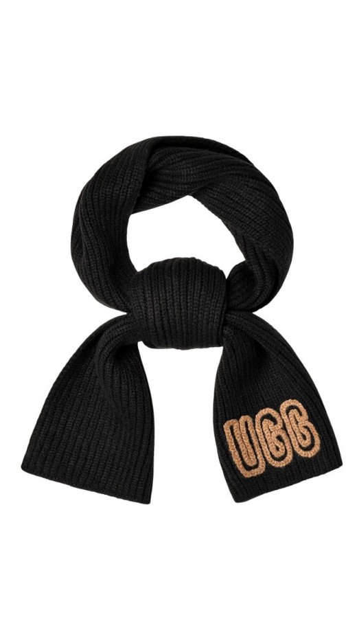 UGG  CHUNKY CRAFTED RIB SCARF 102787 ΚΑΣΚΟΛ ΓΥΝΑΙΚΕΙΟ BLACK