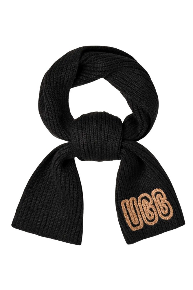 UGG  CHUNKY CRAFTED RIB SCARF 102787 ΚΑΣΚΟΛ ΓΥΝΑΙΚΕΙΟ BLACK