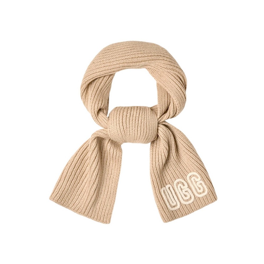 UGG  CHUNKY CRAFTED RIB SCARF 102787 ΚΑΣΚΟΛ ΓΥΝΑΙΚΕΙΟ BEIGE
