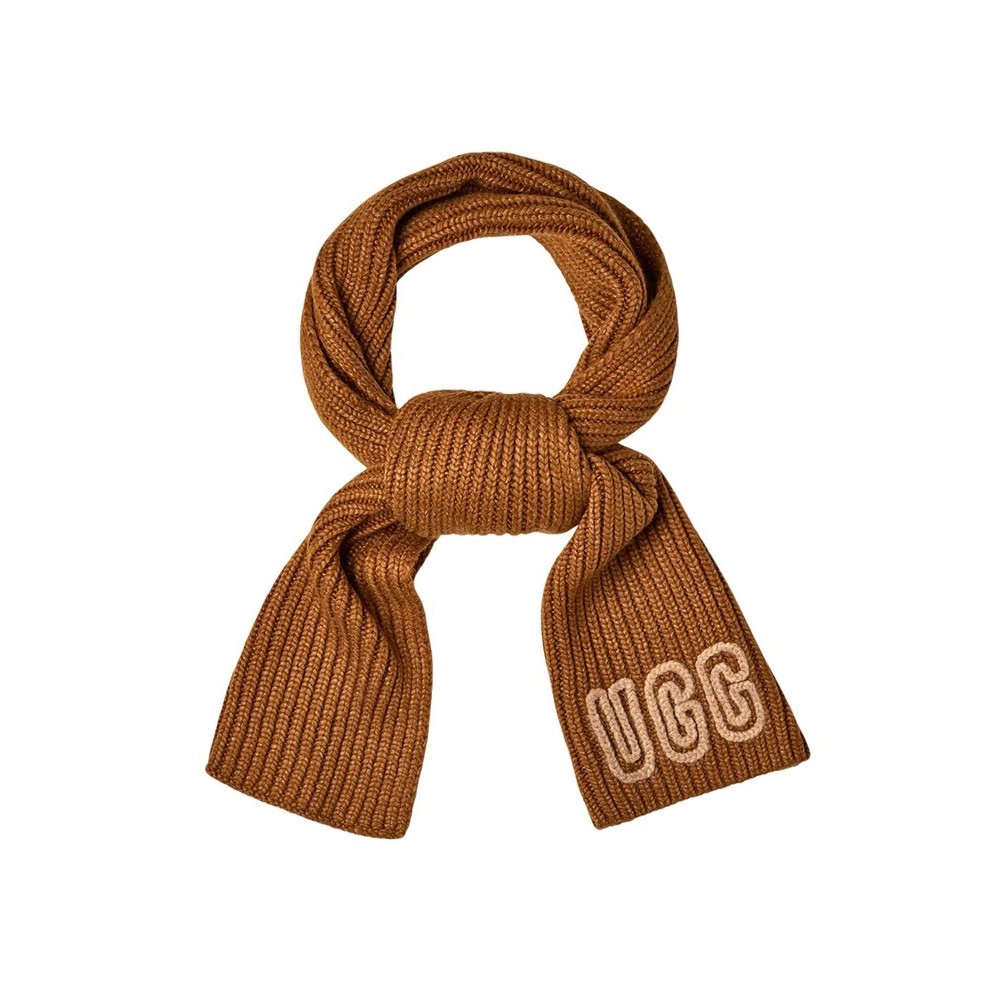 UGG  CHUNKY CRAFTED RIB SCARF 102787 ΚΑΣΚΟΛ ΓΥΝΑΙΚΕΙΟ BROWN