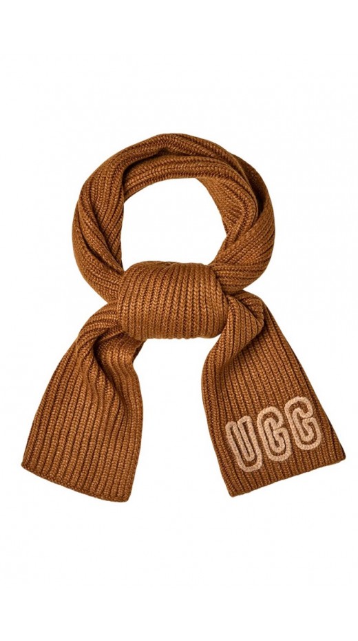 UGG  CHUNKY CRAFTED RIB SCARF 102787 ΚΑΣΚΟΛ ΓΥΝΑΙΚΕΙΟ BROWN