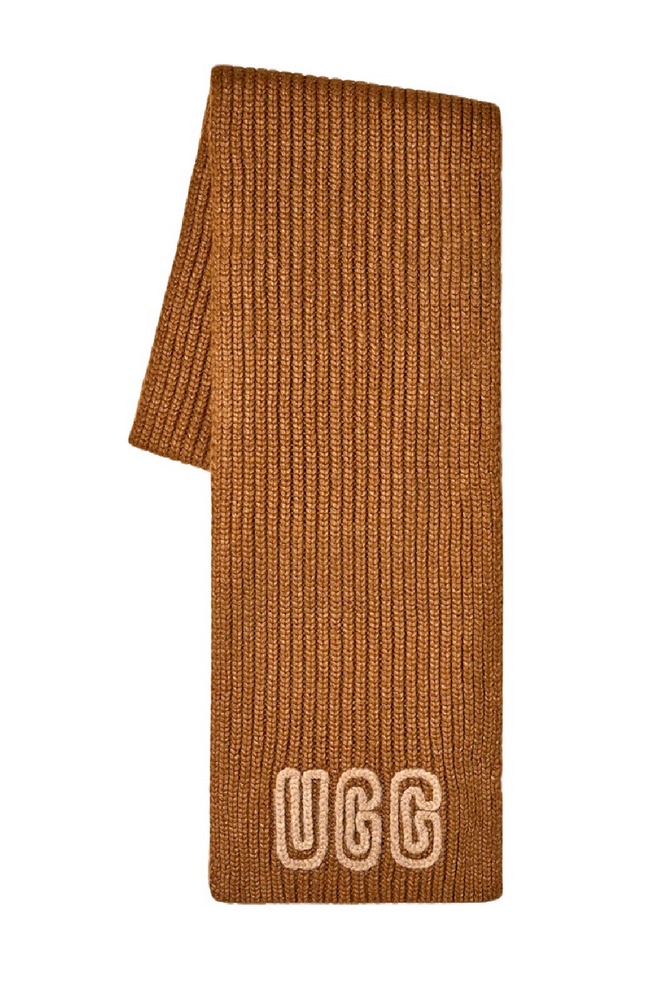 UGG  CHUNKY CRAFTED RIB SCARF 102787 ΚΑΣΚΟΛ ΓΥΝΑΙΚΕΙΟ BROWN