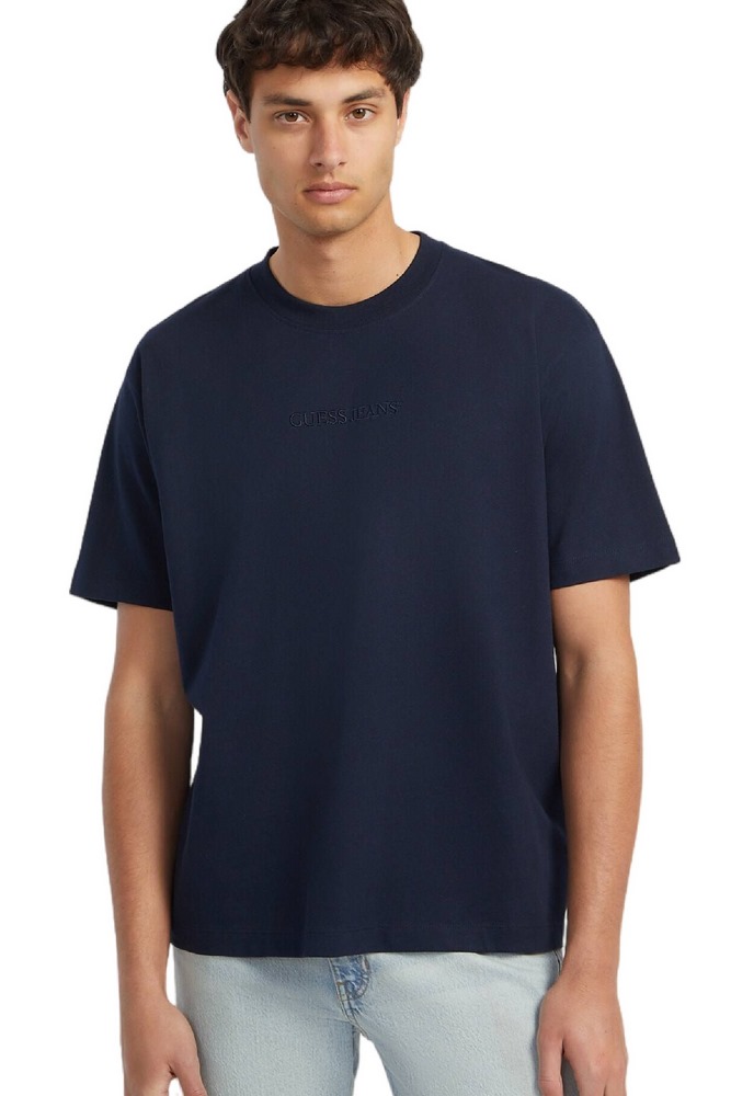 GUESS JEANS CN OS LOGO EMB TEE T-SHIRT ΜΠΛΟΥΖΑ ΑΝΔΡΙΚΗ DARK NAVY