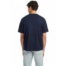 GUESS JEANS CN OS LOGO EMB TEE T-SHIRT ΜΠΛΟΥΖΑ ΑΝΔΡΙΚΗ DARK NAVY