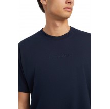 GUESS JEANS CN OS LOGO EMB TEE T-SHIRT ΜΠΛΟΥΖΑ ΑΝΔΡΙΚΗ DARK NAVY